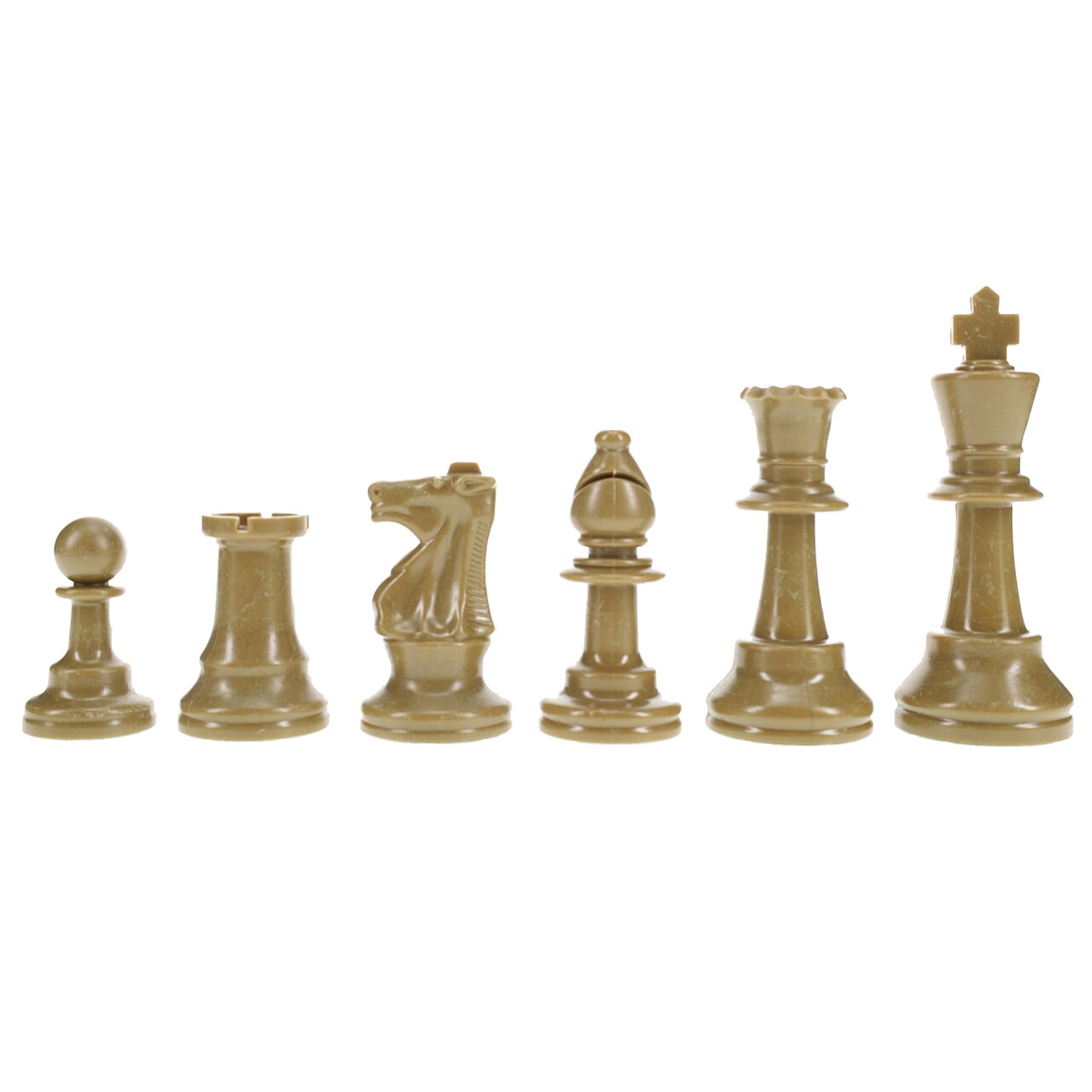 WE Games Color Bright Plastic Staunton Tournament Chess Pieces with 3.75 in. King - Half Chess Set of Chess Pieces Only, Gold